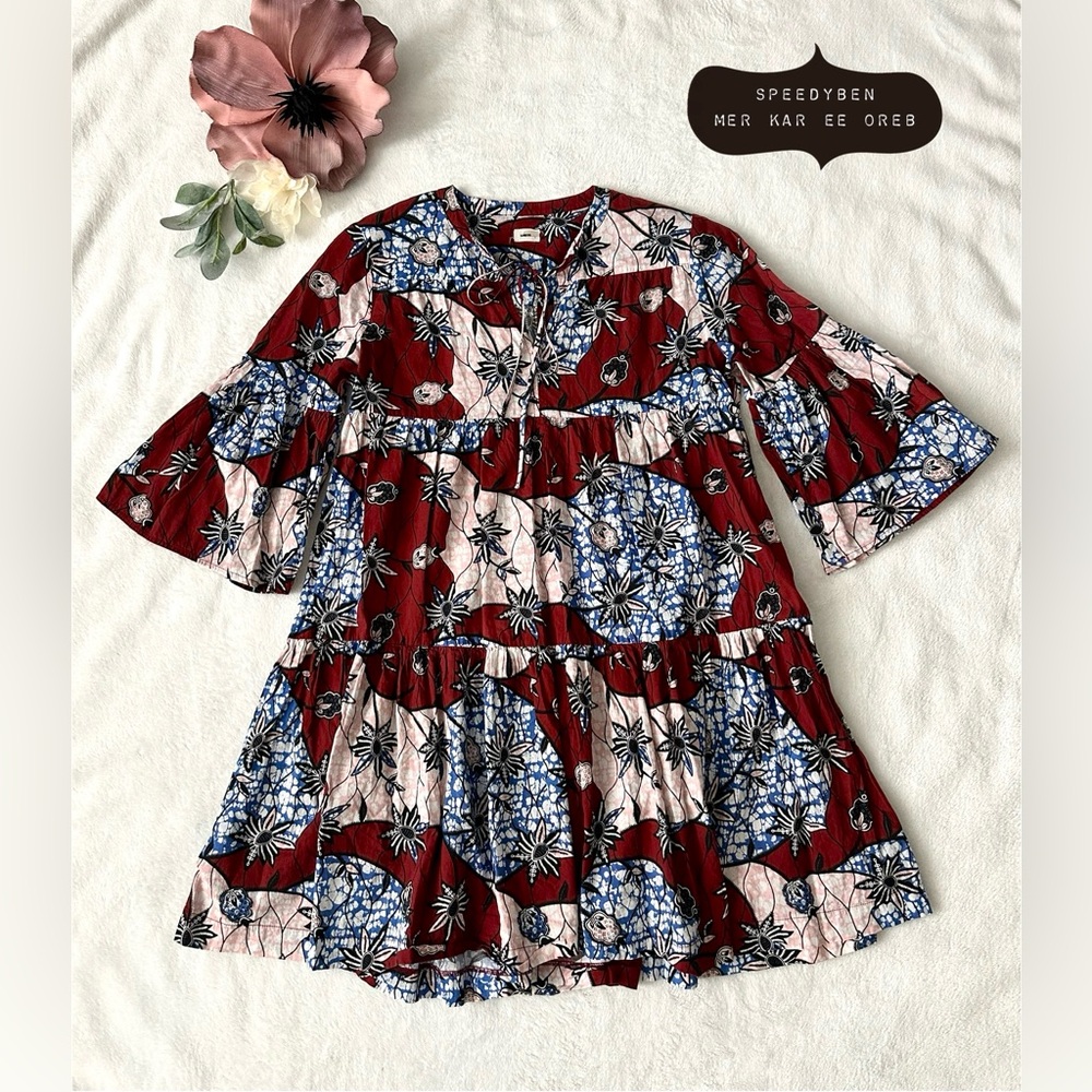 WARM Wax Poetic Tiered Garden Floral Dress size Small